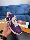 路易威登Louis Vuitton x Nike Air Force 1联名款 空军一号低帮休闲运动板鞋白紫