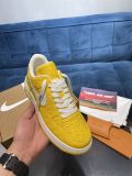 路易威登Louis Vuitton x Nike Air Force 1联名款 空军一号低帮休闲运动板鞋黄白