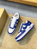 路易威登Louis Vuitton x Nike Air Force 1联名款 空军一号低帮休闲运动板鞋白蓝