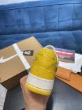 路易威登Louis Vuitton x Nike Air Force 1联名款 空军一号低帮休闲运动板鞋黄白