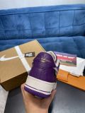 路易威登Louis Vuitton x Nike Air Force 1联名款 空军一号低帮休闲运动板鞋白紫