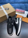 路易威登Louis Vuitton x Nike Air Force 1联名款 空军一号低帮休闲运动板鞋黑白