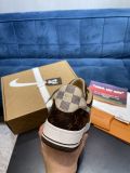 路易威登Louis Vuitton x Nike Air Force 1联名款 空军一号低帮休闲运动板鞋棕色