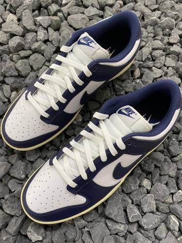 Nike Dunk Midnight Navy and White 低帮/女款/海军蓝/做旧/亚丽桑那 DD1503-115