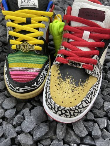 Nike Dunk What The P-Rod SB/低帮/白色/黑色/黄色/彩虹 CZ2239-600