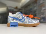 Nike Air Rubber Dunk University Blue OW联名/蓝白银 CU6015-100
