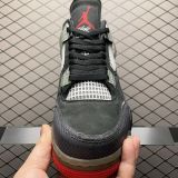 Off-White x Air Jordan 4   Red and black/Sail CV9388-001