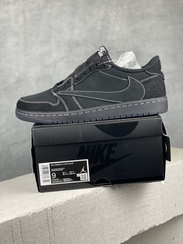 Travis Scott x Air Jordan AJ1 Low OG SP TS联名纯黑黑武士倒钩低帮 DM7866-001