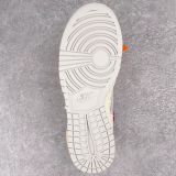 Off-White x Nike Dunk Low  The 50  NO.40 联名款 红鞋带橙扣 低帮休闲板鞋 灰白DJ0950-103