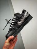 Off-White x Nike Dunk Low  The 50  NO.50 联名款 黑鞋带黑扣 低帮休闲板鞋 黑银DM1602-001