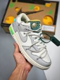 Off-White x Nike Dunk Low  The 50  灰白 NO.42 联名款 时尚低帮板鞋 白鞋带绿扣 DM1602-117