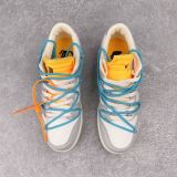 Off-White x Nike Dunk Low  The 50  NO.2 联名款 蓝鞋带 黄扣 休闲板鞋 灰白DM1602-115