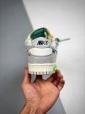 Off-White x Nike Dunk Low  The 50  灰白 NO.42 联名款 时尚低帮板鞋 白鞋带绿扣 DM1602-117
