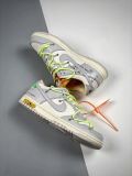 Off-White x Nike Dunk Low  The 50  NO.43 联名款 绿鞋带橙扣 低帮休闲板鞋 灰白 DM1602-128