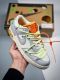 Off-White x Nike Dunk Low  The 50  NO.43 联名款 绿鞋带橙扣 低帮休闲板鞋 灰白 DM1602-128