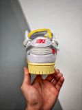 Off-White x Nike Dunk Low  The 50  NO.1 联名款 白鞋带 白扣 低帮休闲板鞋 白银DM1602-127