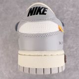 Off-White x Nike Dunk Low  The 50  NO.41 联名款 灰鞋带 黄扣 结构字样 低帮休闲板鞋 灰白DM1602-105