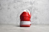 Copy 路易威登Louis Vuitton x Nike Air Force 1联名款空军一号低帮休闲运动板鞋白红