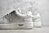 路易威登Louis Vuitton x Nike Air Force 1联名款 空军一号低帮休闲运动板鞋白灰
