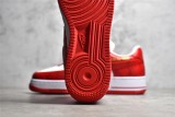 Copy 路易威登Louis Vuitton x Nike Air Force 1联名款空军一号低帮休闲运动板鞋白红
