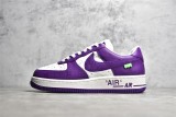 路易威登Louis Vuitton x Nike Air Force 1联名款 空军一号低帮休闲运动板鞋白紫