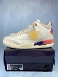 J Balvin x Jordan Air Jordan 3 Retro SP  Medellín Sunset  日落 渐变 笑脸 耐磨透气 中帮 复古篮球鞋 男款 白蓝红 FN0344-901