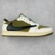 Travis Scott x Jordan Air Jordan 1 Low OG  Medium Olive  倒钩8.0 低帮 复古篮球鞋 男女同款 米绿