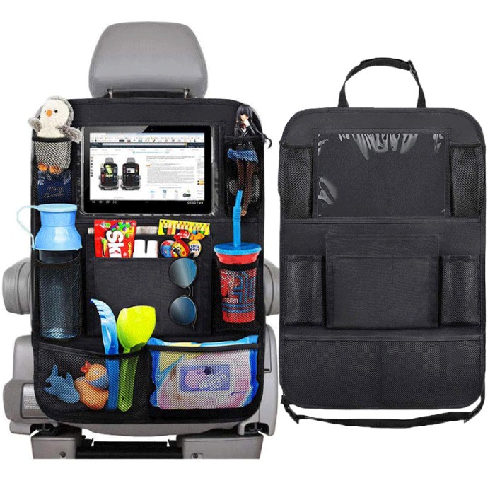 Car seat storage bag hanging bag on-board children's anti kick multifunctional storage bag storage box car interior accessories