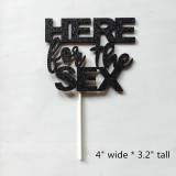 Bachelorette Party Cupcake Toppers, Kama Sutra Cupcake Toppers, Bachelorette cake Picks,Ladies Party Decor ,HERE for the SEX,Valentines Day Toppers