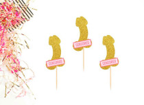 Bachelorette Party Penis Cupcake Toppers, Same Penis Forever Cupcake Picks, Bachelorette Theme Party Decoration, Glitter Penis Food Picks