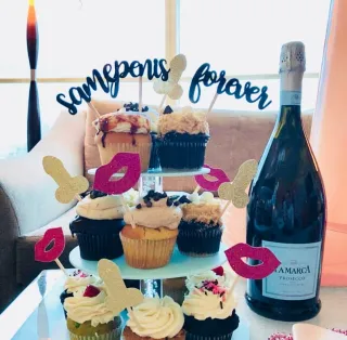 Same Penis Forever Cupcake Toppers,  Penis Cupcake Toppers, Lip Kisses Cupcake Toppers,Bachelorette Party Cake Toppers, Hen Party Cupcake Toppers