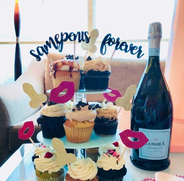 Same Penis Forever Cupcake Toppers,  Penis Cupcake Toppers, Lip Kisses Cupcake Toppers,Bachelorette Party Cake Toppers, Hen Party Cupcake Toppers