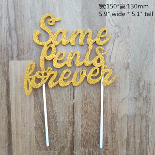 Bachelorette Party Decorations, Penis Cupcake Toppers, Bachelorette Cupcake Toppers, Penis Party Decor， Bachelorette Party，Same Penis Forever Cake topper,Bachelorette cake topper,Bachelorette Party Cake Topper, Naughty Bridal Shower Decorations, Funny Bachelorette Decorations