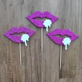 Set of 12 Little Squirts Penis Cupcake Toppers , Bachelorette Party Penis cake Toppers, Little Squirt Penis Cupcake Picks, Bachelorette Hen Party Supplies,  Lips cake Toppers
