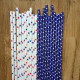 Patriotic straws, July 4 straws, Red And Blue White star Straws, Nautical Blue White Dotted Straws, Sailing Party Decor, Navy Paper Party straws,Polka Dots Fancy Straws, Birthday Cake Pop Sticks, Pixie Sticks,Wedding, Anniversary
