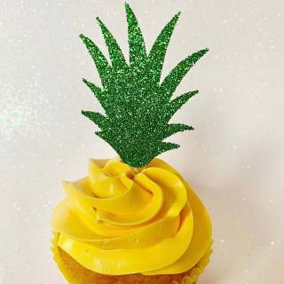 Glitter Pineapple Tops Cupcake,Pineapple Donut Topper, Luau Party Decorations, Pineapple crown Cupcake Toppers, Tropical Party Decorations,Hawaii Theme Party, Fiesta Party Decor,Summer BBQ Food Toppers, Pool Party