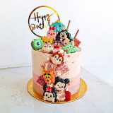 Round Happy Birthday Gold Acrylic Cake Topper Premium Latest Trend  Premium Birthday Cake Décor