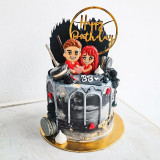 Round Happy Birthday Gold Acrylic Cake Topper Premium Latest Trend  Premium Birthday Cake Décor