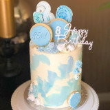 Happy Birthday Cake Topper Calligraphy Style Mirrored Acrylic Cake Topper Happy Birthday Cake Topper Birthday Party Decorations Laser Cut 1/8  acrylic Dessert Baking Cake Decoration
