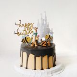 Scripted Modern Acrylic Happy Birthday Cake Topper For Birthday Cake Birthday Parties  Laser Cut Cake Topper  Birthday Cake Decor