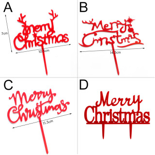 Merry Christams Acrylic Cake Toppers,cake decoration,cake decora for Christmas