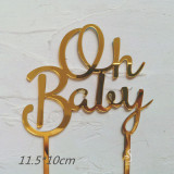 Oh Baby Acrylic Cake Topper Happy First Birthday Cake Toppers Cake Decorations Birthday Cake Decor