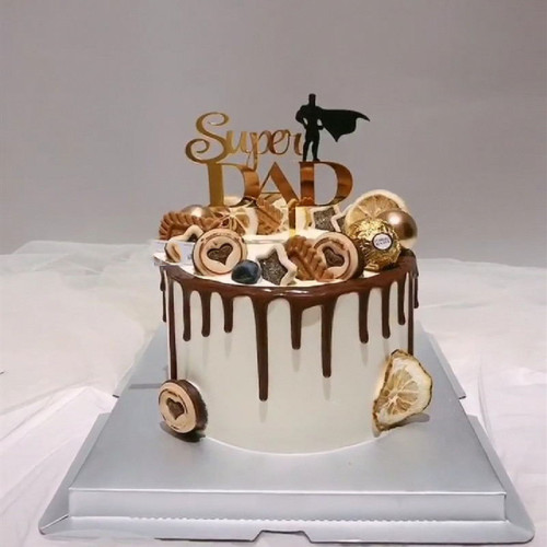 images Cake Topper Beautiful Happy Birthday Papa Cake super dad cake topper my hero cake