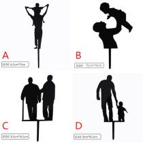 Dad and Kids  Silhouette Background     Father Child Son daughter Silhouette   Acrylic Fathers Day Cake Toppers  Fathers Birthday Day Cake Topper Happy Birthday Dad Cake Topper