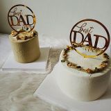 Round Acrylic Modern Scripted Best Dad Ever Cake Topper   Father's Day Best Dad Cake Topper   Happy Birthday Dad Birthday Cake Topper
