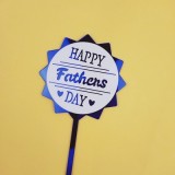 Happy Father's Day cake topper   Fathers Birthday Dad disc cake toppers   Father's Day Cake Decorations   Geometric circle acrylic  Father's Day Party Decor