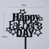 twinkle star Happy Father's Day cake topper Decor   Fathers Birthday Dad cake toppers   Father's Day Party Cake Decorations    Father Child Son daughter Silhouette Background