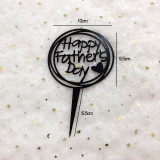 Happy Father's Day cake topper   Fathers Birthday Dad disc cake toppers   Father's Day Cake Decorations   Geometric circle acrylic  LOVE Heart-shaped Father's Day Party Decor
