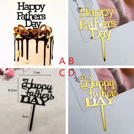 Modern script Happy Father's Day cake topper Decor   Fathers Birthday Dad cake toppers   Father's Day Party Cake Decorations   available in a variety of colours
