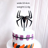 happy Halloween cake topper   Halloween Themed Birthday party Centerpiece Decorations   Bat Pumpkin Witch cake topper     treat or trick Cake Topper   Tarantula Scary Spider Web Cake Topper